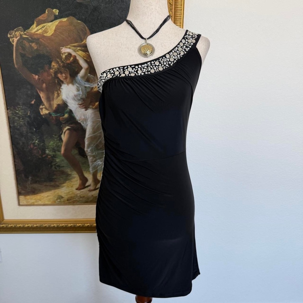 Y2K Club Dress with Rhinestone Stud Details